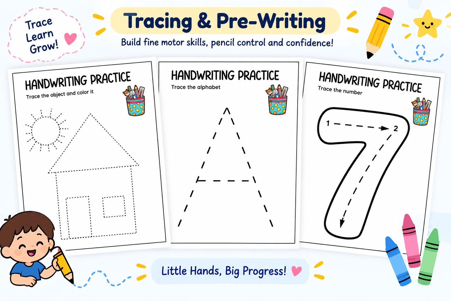 Tracing and pre-writing activities
