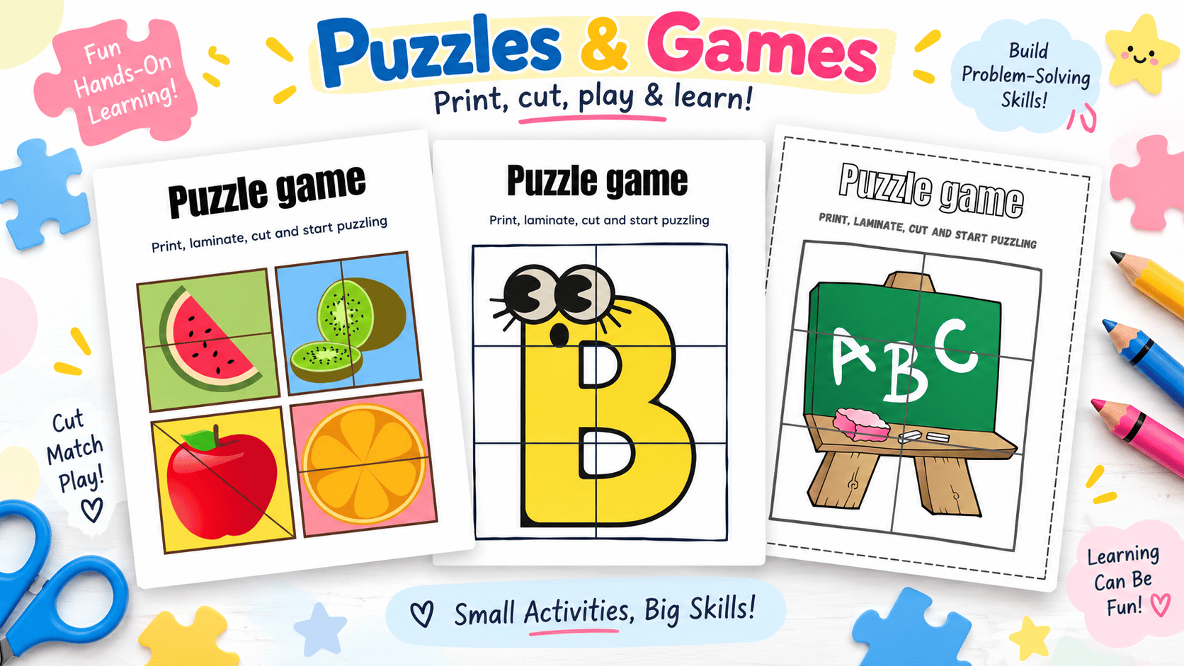 Puzzles and games for kids