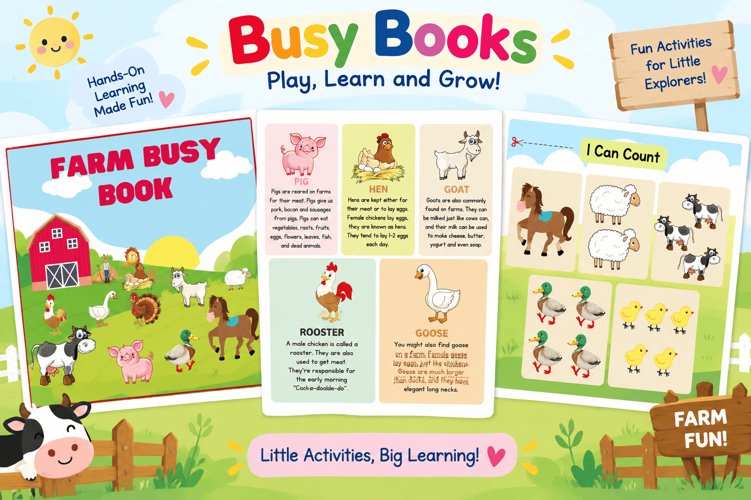 Printable busy book activities