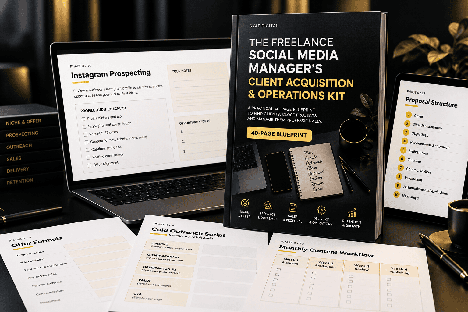 Freelance Social Media Manager Client Acquisition and Operations Kit