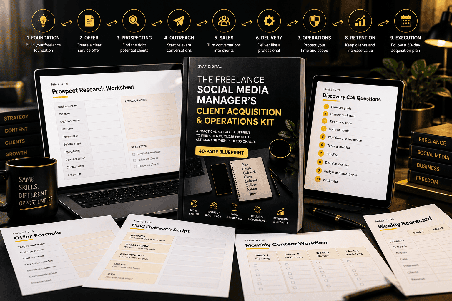 Freelance social media manager kit overview