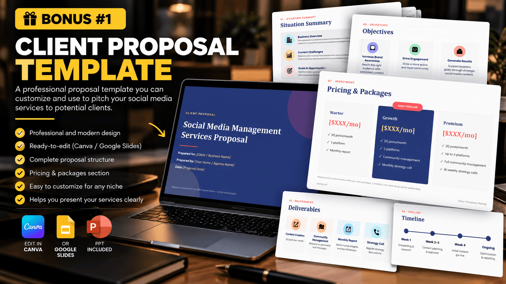 Client Proposal Template bonus